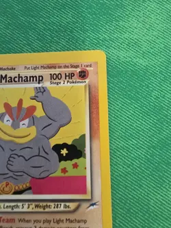 2002 POKEMON TCG NEO DESTINY 25/105 LIGHT MACHAMP UNLIMITED RARE NON-HOLO... - Image 3