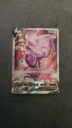 Pokemon TCG Genesect V 255/264 Fusion Strike Ultra Rare Holo Full Art - Image 1