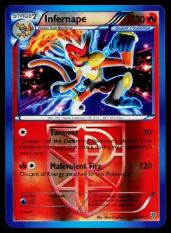 Infernape 17/135 Holo Rare Plasma Storm Pokemon Reverse Holo Lightly Played - Image 1