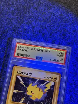 Pikachu Neo #025 Pokemon 2000 Japanese PSA 9 - Image 3