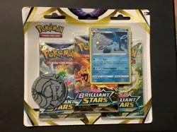 2022 Pokemon Sword & Shield Brilliant Stars 3-Pack Blister Glaceon Promo SEALED - Image 1
