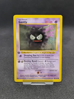 Pokemon Gastly Base Set Shadowless 1st Edition Common 50/102 WOTC LP EXCELLENT - Image 1
