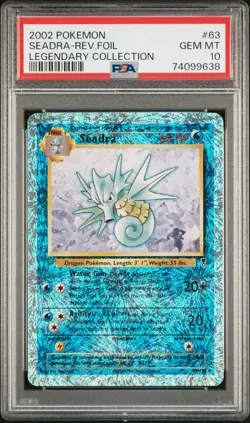 Pokemon Seadra 63/110 Reverse Holo Legendary Collection PSA 10 - Image 1