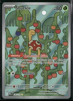 Shuckle 136/132 Illustration Rare Mega Evolution Pokemon Near Mint - Image 1