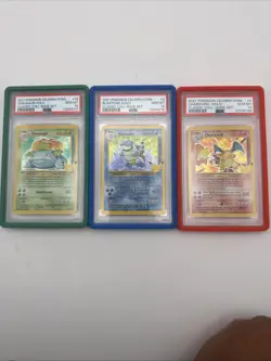 Pokemon PSA 10 Celebrations 25th Venusaur, Charizard, and Blastoise set - Image 1