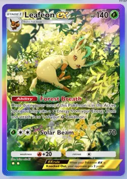 Pokemon TCG Pocket Leafeon EX Rainbow Border - Image 1