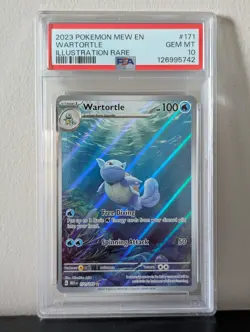 Wartortle 171/165 Pokemon 151 English Illustration Rare GEM MINT PSA 10 - Image 3