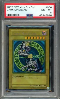 2002 Yu-Gi-Oh! Starter Deck: Yugi #006 Dark Magician PSA 8 - Image 1