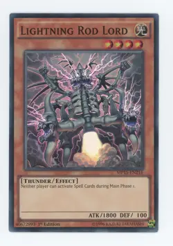 Yugioh Lightning Rod Lord MP15-EN216 Super Rare 1st Edition LP - Image 1