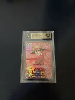 One Piece Monkey D. Luffy Carrying on His Will SEC Foil Red Manga Art BGS 9.5 - Image 1