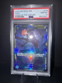 One Piece CCG Sanji OP06-119 SEC Wings of The Captain Foil PSA 10 Japanese - Image 1