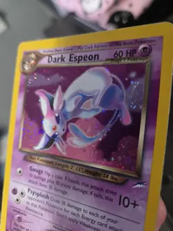 Vintage Dark Neo Destiny Espeon 4/105 Rare Holo Pokemon Card - Image 2