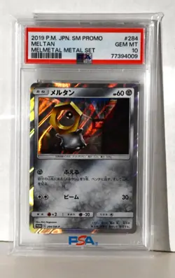 2019 Japanese Pokemon Promo Card Melmetal Set SM-P Meltan 284/SM-P Holo PSA 10 - Image 1