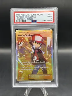 Pokemon Card Ultra Rare Red's Challenge Full Art S&M Unbroken Bonds PSA 9 MINT - Image 1