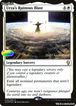 Urza's Ruinous Blast EN [PRE - 39] - LP [Foil] TCG MTG - Image 1