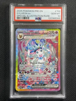 Pokemon Card PSA 10 GEM MT Sylveon Ex Prismatic Evolutions SIR 2025 156/131 - Image 1