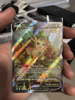 Pokemon TCG Leafeon V Full alt art Ultra Rare Holo SWSH07 Evolving Skies 167/203 - Image 1