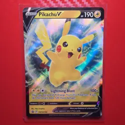 Pikachu V SWSH198 SWSH Sword & Shield Promo Holo ENG 190 HP Pokemon TCG - Image 1