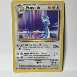 Pokemon TCG Dragonair 18/102 Base Set Regular Uncommon English 1999 80 HP - Image 1