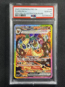 Pokemon Card PSA 10 GEM MT Flareon Ex Prismatic Evolutions SIR 2025 146/131 - Image 1