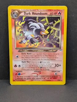 Dark Houndoom 7/105 Neo Destiny Holo Rare Vintage Pokemon TCG MP+ - Image 1