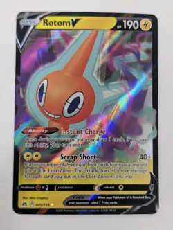 Rotom V 045/159 Crown Zenith Holo Pokemon TCG NM - Image 1