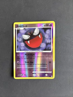 Pokemon TCG Gastly 62/100 Stormfront Reverse Holo Common 2008 Nintendo - LP - Image 1