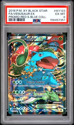 2016 POKEMON XY BLACK STAR PROMO #XY123 FULL ART/VENUSAUR EX PSA 6 - Image 1