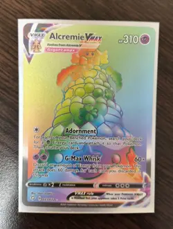 Mint Pokemon Shining Fates Alcremie VMAX 073/072 Rainbow Holo 2021 Card - Image 1