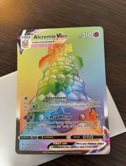 Mint Pokemon Shining Fates Alcremie VMAX 073/072 Rainbow Holo 2021 Card - Image 2