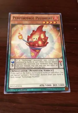 Performage Plushfire -DOCS-EN016 - Common - 1st Edition - NM - YuGiOh! - Image 1