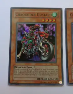 Playset: 3x Chaosrider Gustaph IOC-018 (Super Rare, Unlimited, Lightly Played) - Image 3