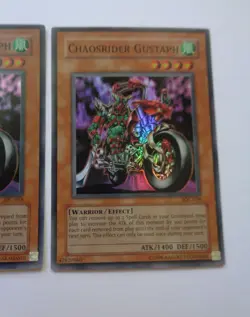 Playset: 3x Chaosrider Gustaph IOC-018 (Super Rare, Unlimited, Lightly Played) - Image 5