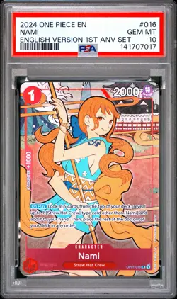 Nami PSA10 2024 One Piece English Version 1st Anniversary Set #016 - Image 1