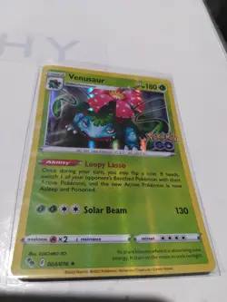 Venusaur 003/078 Pokemon GO Holo Rare NM/M Pokemon TCG Card PSA 10 Contender - Image 2