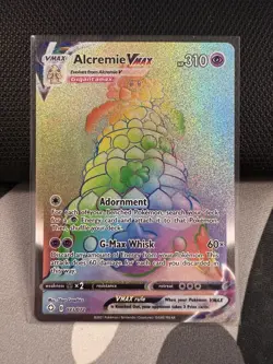 Alcremie VMAX 073/072 Shining Fates Rainbow Secret Rare Holo Pokemon TCG Card - Image 1