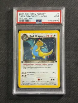 Pokemon Cards PSA 9 Dark Dragonite Holo 1st Edition Team Rocket 2000 5/82 - Image 1