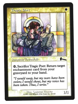 Magic The Gathering MTG Urza's Legacy ULG 1999 #24 Tragic Poet NM FOIL x1 LOT1 - Image 1
