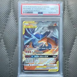 Pokemon TCG Reshiram & Charizard GX Holo Card 20/214 Unbroken Bonds SM10 - Image 1