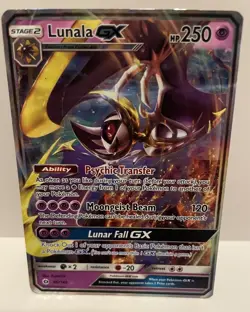 Pokemon Sun & Moon Holo Ultra Rare Lunala GX 66/149 - Image 1