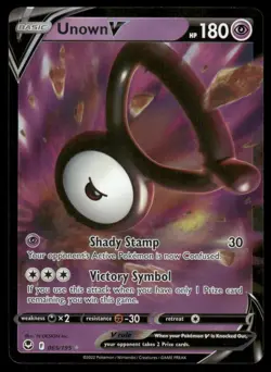 Unown V 065/195 Holo V Rare Silver Tempest Pokemon Holo Near Mint - Image 1