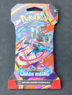 One Pokemon Chaos Rising Sleeved Booster Pack - NEW - SEALED - Random Art Pack - Image 1