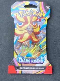 One Pokemon Chaos Rising Sleeved Booster Pack - NEW - SEALED - Random Art Pack - Image 2