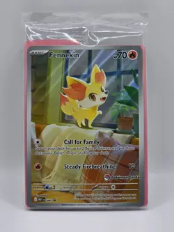 Pokemon TCG Fennekin MEP 080 Chaos Rising Pokemon Center Stamped Promo SEALED - Image 1