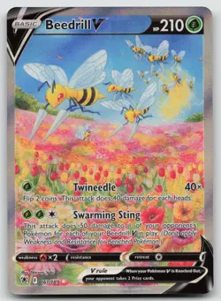 Beedrill V 161/189 Ultra Rare Astral Radiance Pokemon Holo Near Mint - Image 1