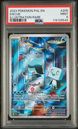 2023 POKEMON PAL EN-PALDEA EVOLVED ILLUSTRATION RARE #205 EISCUE PSA 9 - Image 1