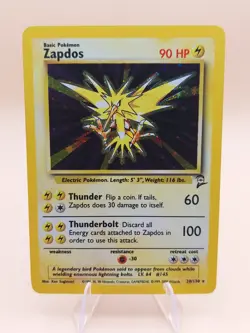 Zapdos Base Set 2 Holo Rare 20/130 Pokemon Card - WOTC 1999 - Image 1