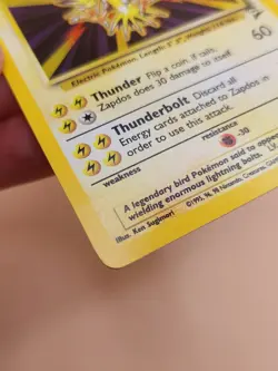Zapdos Base Set 2 Holo Rare 20/130 Pokemon Card - WOTC 1999 - Image 2