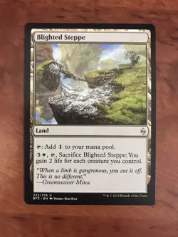 Blighted Steppe MTG Magic the Gathering Card NM Mint Battle for Zendikar BFZ - Image 1
