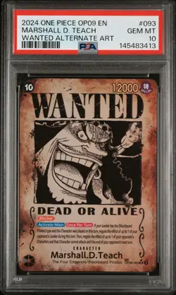 2024 ONE PIECE OP09-EMPERORS IN THE NEW WORLD #093 MARSHALL D. TEACH PSA 10 - Image 1